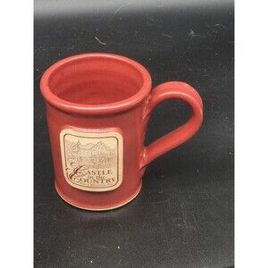 Castle In The Country Mug Gray Fox Pottery Burnt Orange